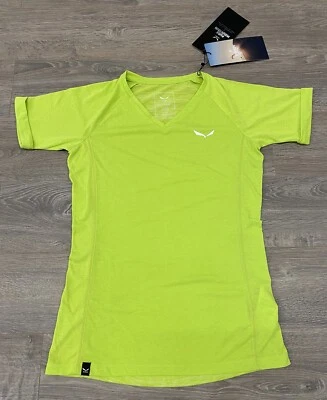 Salewa Women's Puez Melange Dry V-Neck Gym Top Tee Size Medium UK 10 - Image 1 of 4