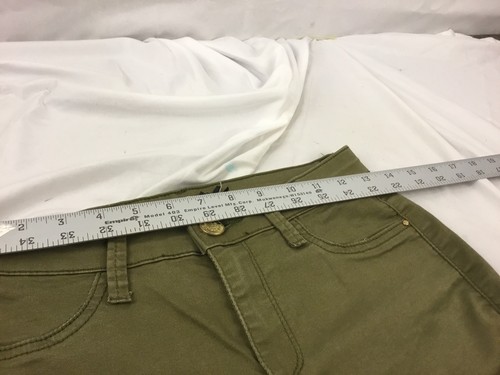 Stradivarius Pants Sz 4 Green Cotton Nylon Spandex Skinny EUC YGI 62ss - Picture 8 of 12