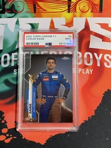 2020 Topps Chrome Formula 1 F1 Carlos Sainz #8 PSA 9 MINT Mclaren RC
