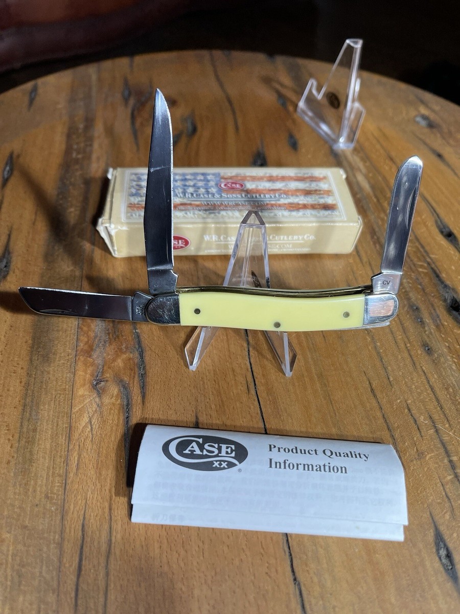 CASE XX Knife Made in USA 3318 Medium Stockman Yellow Handles | eBay