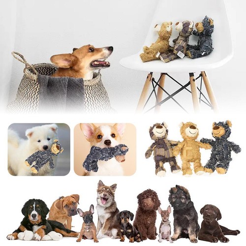 1/3Pcs Bear Dog Toy Indestructible Robust Companion Chewers Chew Toys Training~ - Picture 19 of 27