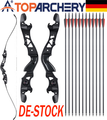 ILF 62 Zoll Bogenschießen 25-60Lbs Recurvebogen+12x Carbonpfeile SP500 für Jagd