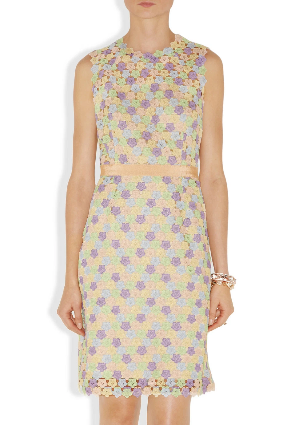 MOSCHINO Abito in fodero macramè floreale economico e chic taglia IT 42!!! VENDITA AL DETTAGLIO 895$ VIBA