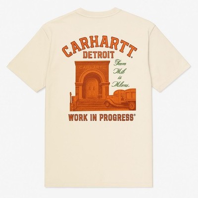 Carhartt Herren T-Shirt Wip Entrance Cotton Crew Neck T-Shirt, Back Print, S-XL