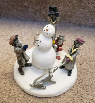 Hudson Pewter Limited Edition Children Making a Snowman (644/1500)