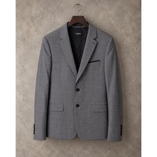 The Kooples Paris Men's 96 Wool Gray Micro Check Blazer EU 48 / US 38 NWT