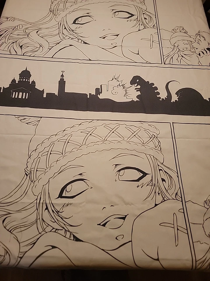 IKEA Asa Ekstrom 2008 черный белый манга панели ткани 60 «x 64» трудно найти изящный!! - Изображение 2 из 4