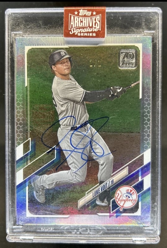 Topps Archives Signature Series Luke Voit Auto #1/1 2021 Rainbow Foil
