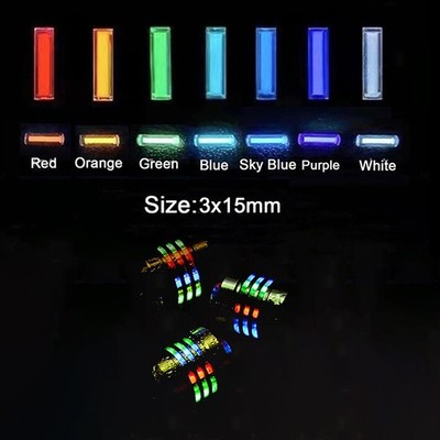 1PC Glass luminous tube fingertip gyro luminous rod outdoor signal lamp 3*15mm