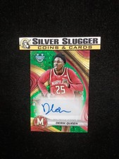2024-25 Derik Queen Bowman Best U Auto Green Mini Diamond /99 #B24-DQ Pelicans