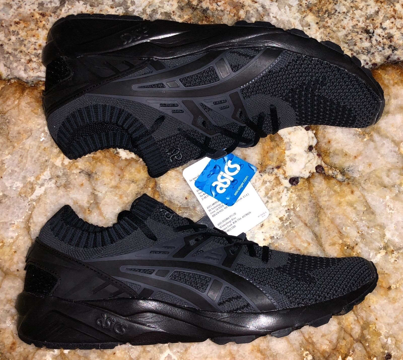 ASICS Gel Kehana Knit Dk Grey Black Trainer Shoes Sneakers Mens 8.5 9.5 10 10.5 thumbnail 2