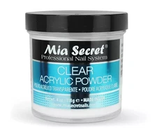 Mia Secret Clear Acrylic Powder 4 oz Professional Self Leveling Superior Adhe...