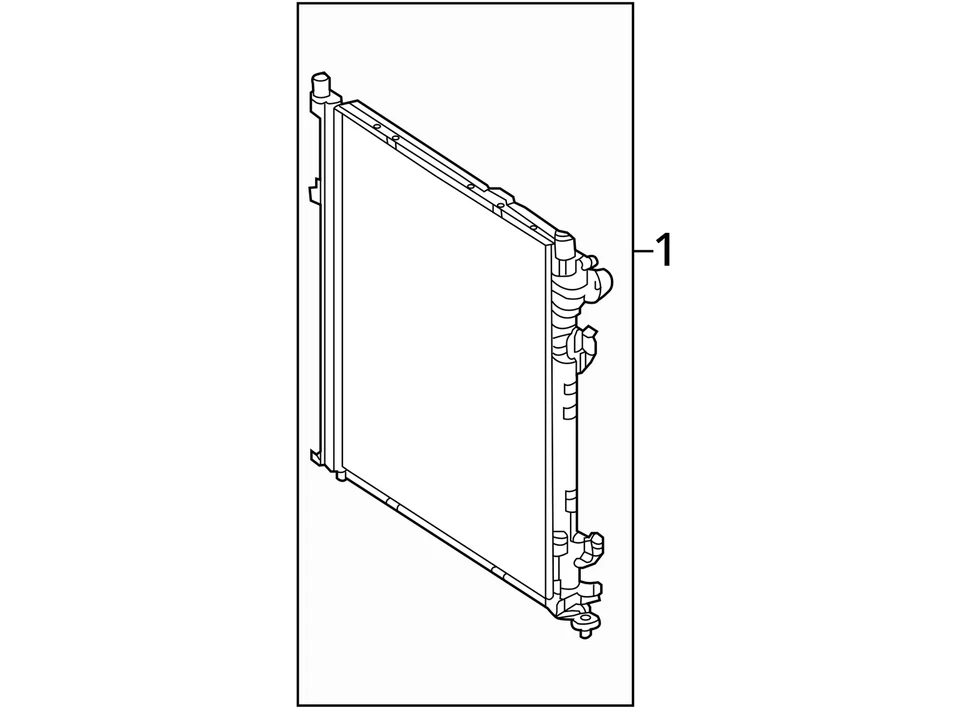 Radiator 166 Type GL550 Fits 13-16 MERCEDES GL-CLASS 6830252 - Image 4 of 4
