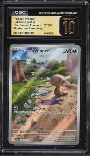 Pokemon Mega Evolution Phantasmal Flames IR Paldean Wooper #102 CGC 10 PRISTINE