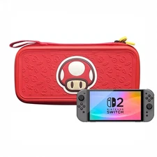 Nintendo Switch 2 Carrying Case & Accessories | CUSTOM RED MUSHROOM EDITION !
