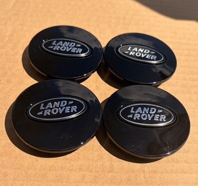 4x, Set of Land Rover Black-Black Wheel Center Hub Caps, HSE Land Rover Center