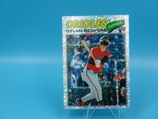 2026 Topps Heritage Dylan Beavers #48 Chrome Sliver Sparkle Rookie Card Orioles