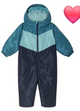 Baby Schneeoverall, Winteroverall, wasserdicht,warm türkis/navy Gr 80