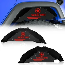 for Wrangler JK Rear Inner Fender Liners Back Mud Guards Compatible with 2007...