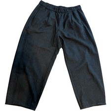 NWT Eileen Fisher Charcoal Wool cropped Lantern Pants Size M Pull On Minimalist