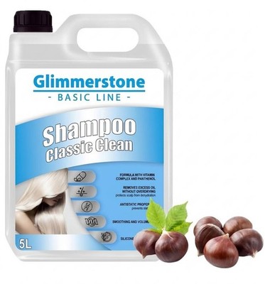Glimmerstone Shampoo für alle Haartypen 5L mit Kastanie,Vitamin A,E,F,B5