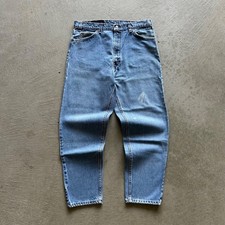 Vintage 90s Levis 550 Jeans Size 36x30 Blue Light Denim Relaxed Fit Tapered Leg