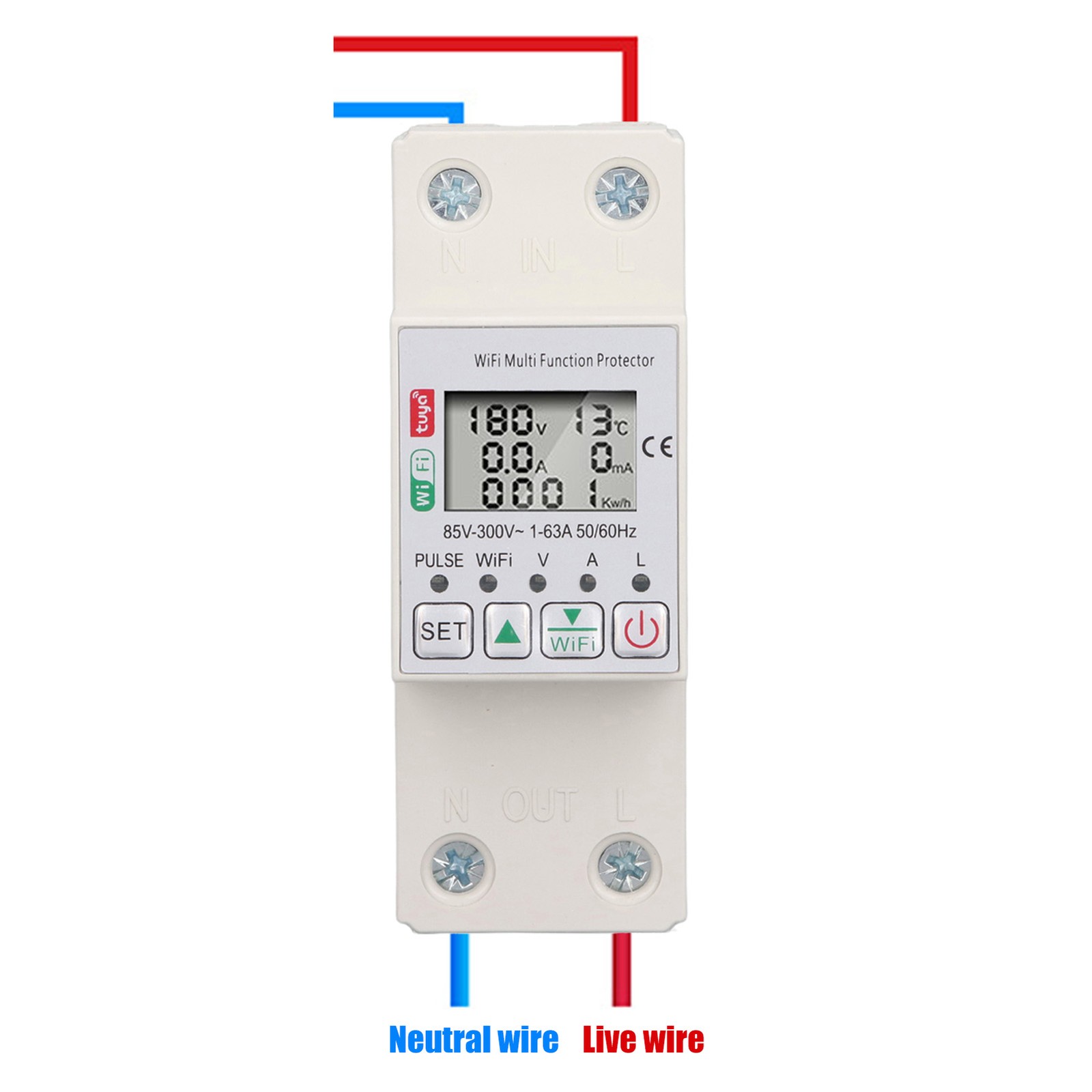 WiFi Smart Power Meter Switch For Energy Circuit Breaker AC85‑300V 63A☜.
