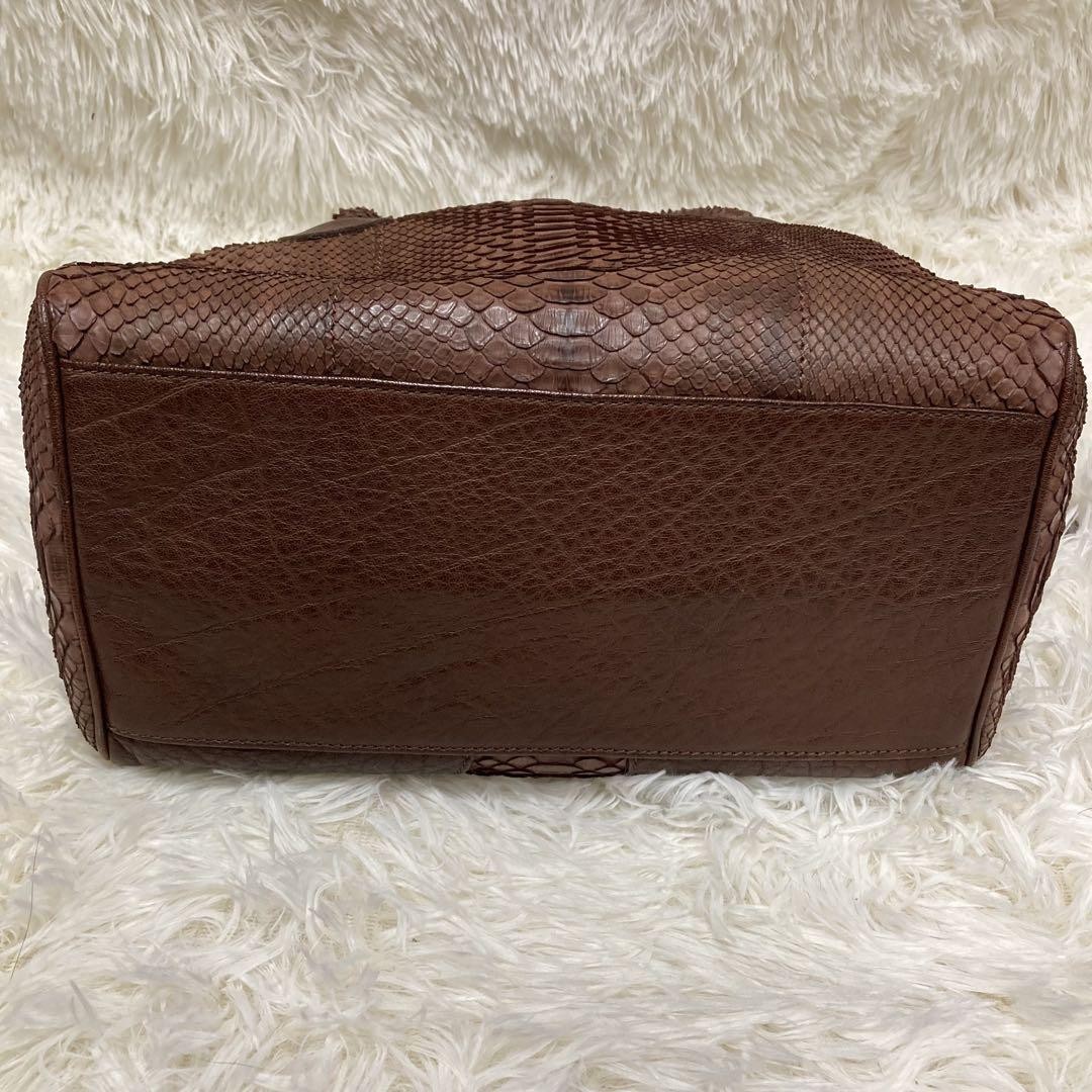 Ibiza Handbag With Python Brown Elephant Charm - image 6