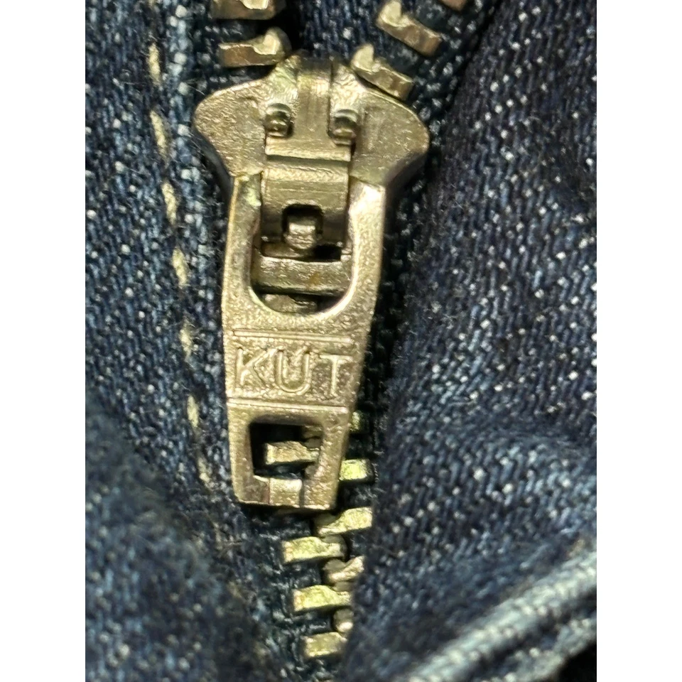 Pantalones de mezclilla para mujer KUT from the Kloth Cameron pierna recta desgastados talla 8 32x30 Foto 3 de 4