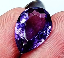 Natural Violet Amethyst 7.40 Ct Pear Shape Loose Gemstones Certified