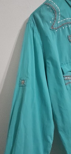Camicia western Panhandle donna ricamata a scatto con perle grande impreziosita da acqua - Foto 7 di 15