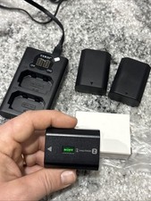 3 Sony NP-FZ100 Battery Packs for Sony Alpha And Charger One Authentic Sony