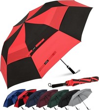 Paraguas Negro Para Lluvia Y Viento Grande Resistentes Sombrilla De Hombre Mujer