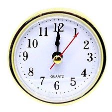 65mm Quartz Replacement Gold Bezel Clock Inserts Arabic Numerals 57-58mm Hole