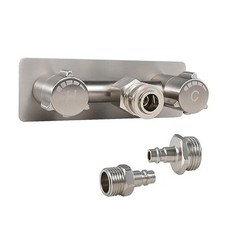 All Metal RV Exterior Quick Connect Faucet,4"RV Shower Faucet Brushed Nickel