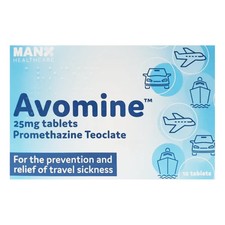 Avomine Tablets 25mg - Prevention & Relief of Travel Sickness - 10 Tablets