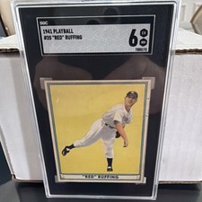 1941 Play Ball #20 Red Ruffing New York Yankees SGC 6 