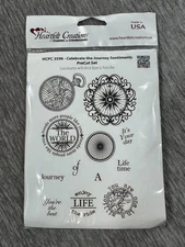 Heartfelt Creations Rubber Stamps HCPC 3596 Celebrate the Journey Made USA Cling