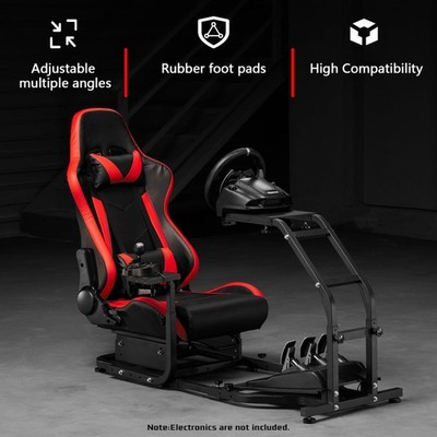 Dardoo G29 Adjustable Game Simulator Cockpit with Red Seat