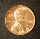 1954 D BU Lincoln Wheat Penny Copper "Stunning details Uncirculated Gem" A-197-1