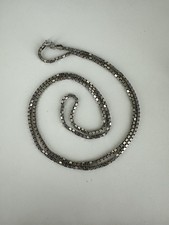 Vintage Sterling Silver Long 2mm Box Chain Necklace 30  