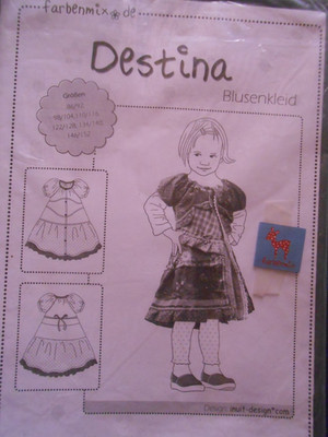 Schnittmuster Bogen farbenmix Blusenkleid  Destina  Gr.86-152