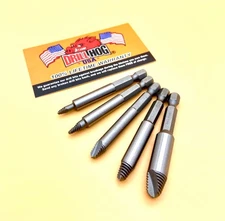4 Pc Screw Extractor Bolt Quick Change Hex Shank Drill Hog® Lifetime Warranty