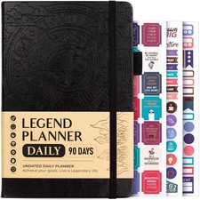 Legend Planner Daily for 3 Months Undated Monthly Weekly Daily Planner