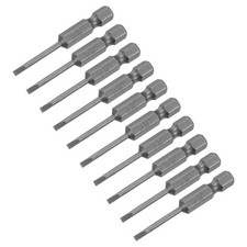 10 Pcs 2.5mm Slotted Screwdriver Bits 1/4" Hex Shank for Power Screwdriver