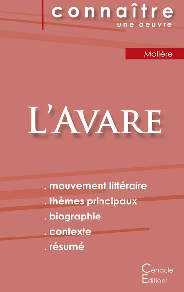 Fiche De Lecture L'avare De MolièRe (Analyse LittéRaire De RéFéRence Et...-image