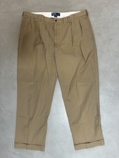Vintage Polo Ralph Lauren Chino Hammond Pants Khaki Tan Pleated Mens 40x30