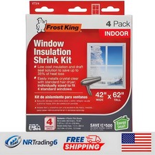 NEW 4 Pack Indoor Window Insulation Kit Clear Film Easy Install Winter Seal