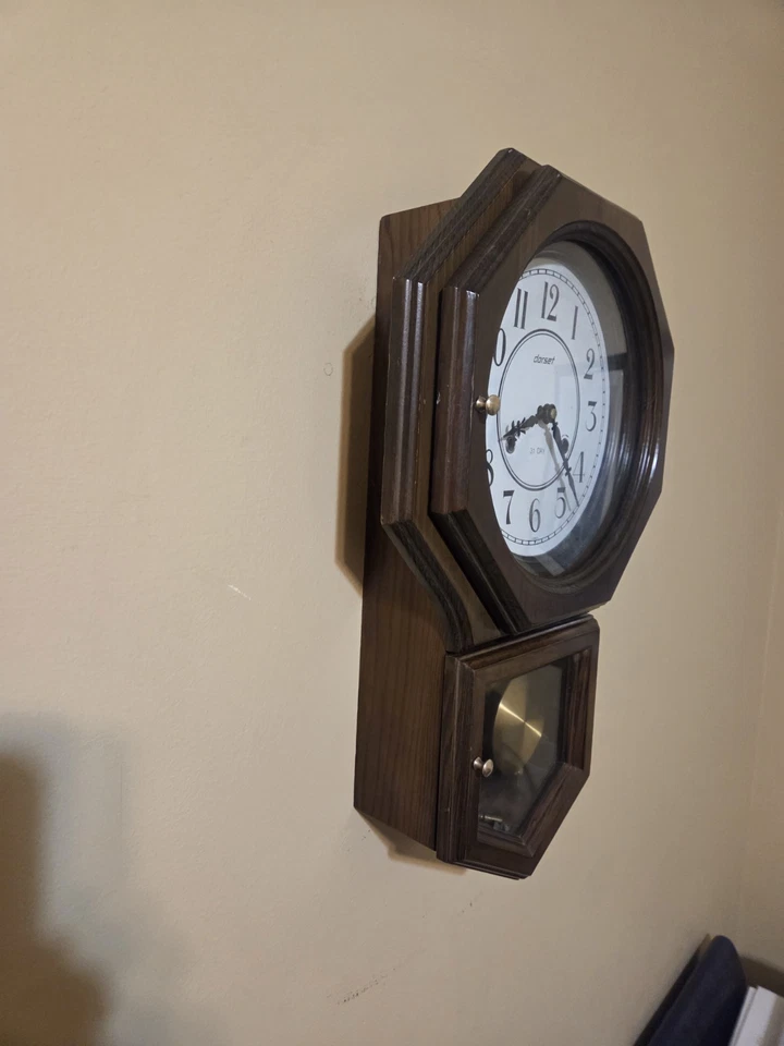 Vintage Dorset 31-day Wall Clock Chines Key Working - Image 4 of 4