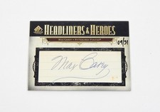 2008 SP Legendary Cuts Headliners &amp; Heroes Cut Signatures Max Carey Auto #'d /31